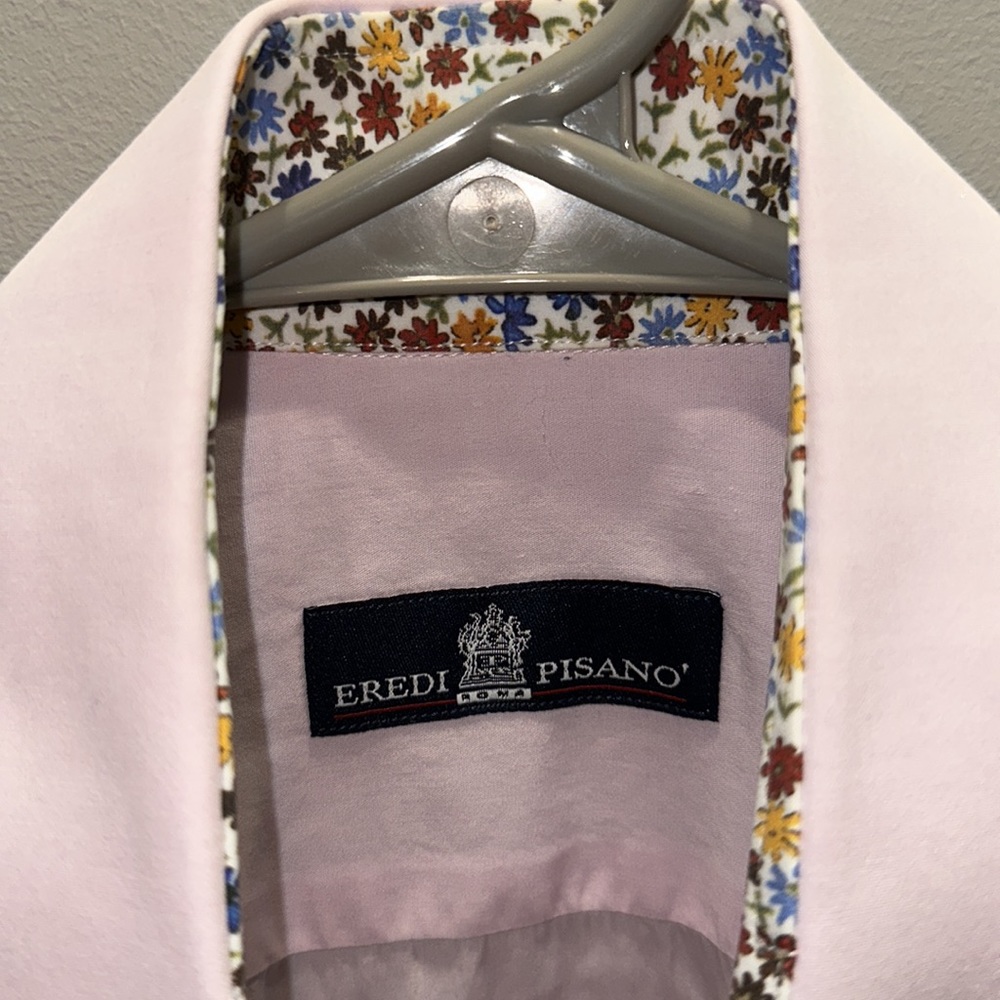 Eredi Pisano - Men’s Designer Dress Shirt - Unique Design - Size 15.5